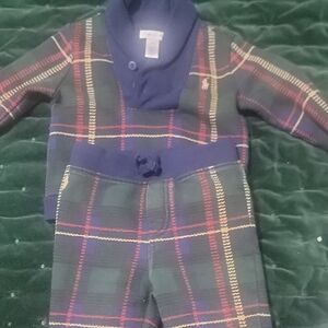 Polo by Ralph Lauren Kids Plaid Set - Navy and Green